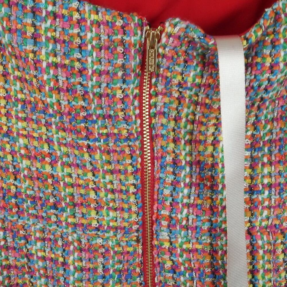 House of CB Gabrielle Tweed Multicolor Midi Dress Bodycon Small Strapless NWT - Picture 3 of 9